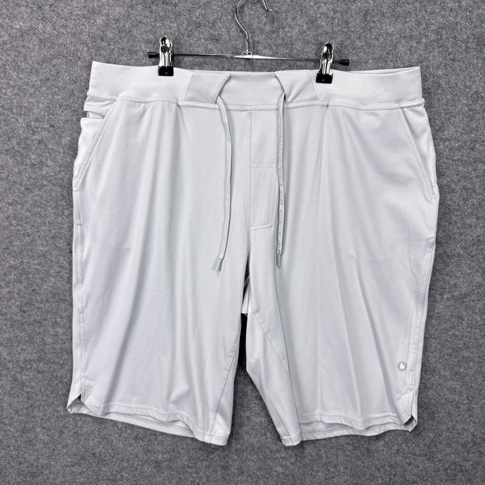 Hylete Athletic Shorts XXL Light Gray Performance Training Stretch Gym Mens